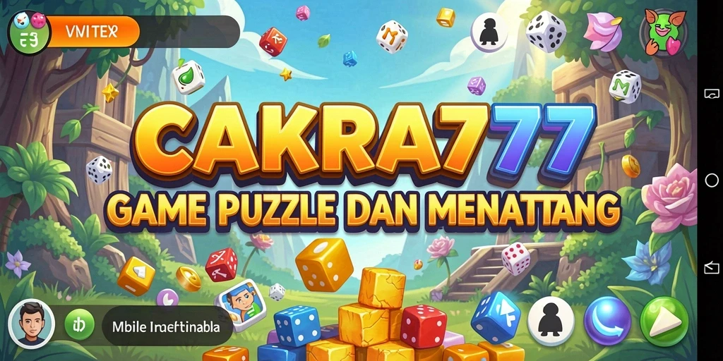 Tampilan menarik dari gameplay Puzzle CAKRA777 yang mengasah otak.