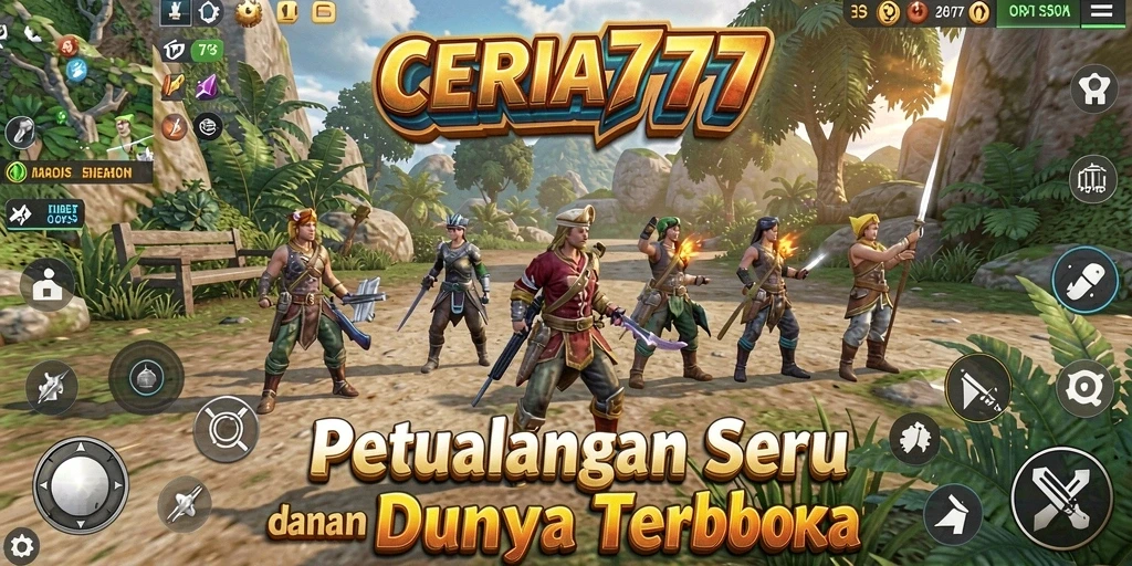 Screenshot CERIA777 menampilkan gameplay dunia terbuka yang mengagumkan.